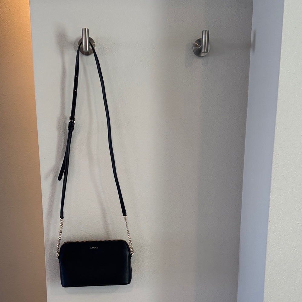 DKNY Black Crossbody Bag with Chain Strap